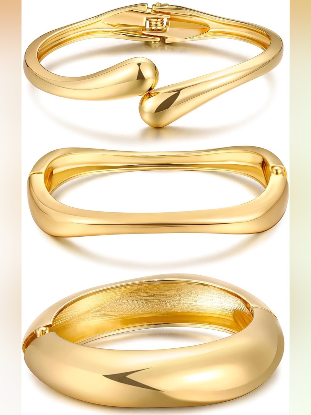 Anthropologie Gold-tone Sculptural Spiral Cuff Bracelet - Picture 5 of 5